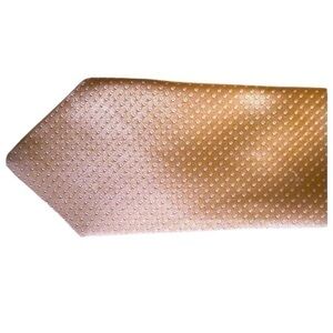 🎩The Tie Bar Gold & white dots Mens Tie